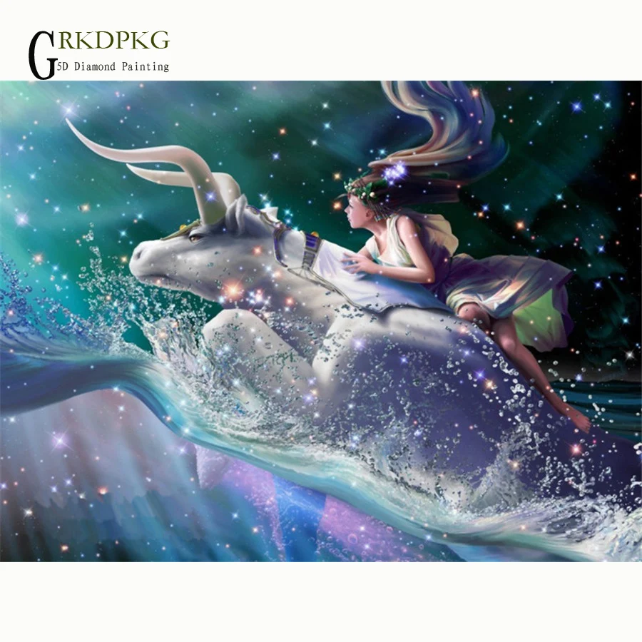 

Алмазная 5d картина GRKDPKJ, полная вышивка, квадратные картины стразы, 12 созвездий, Овен, DP