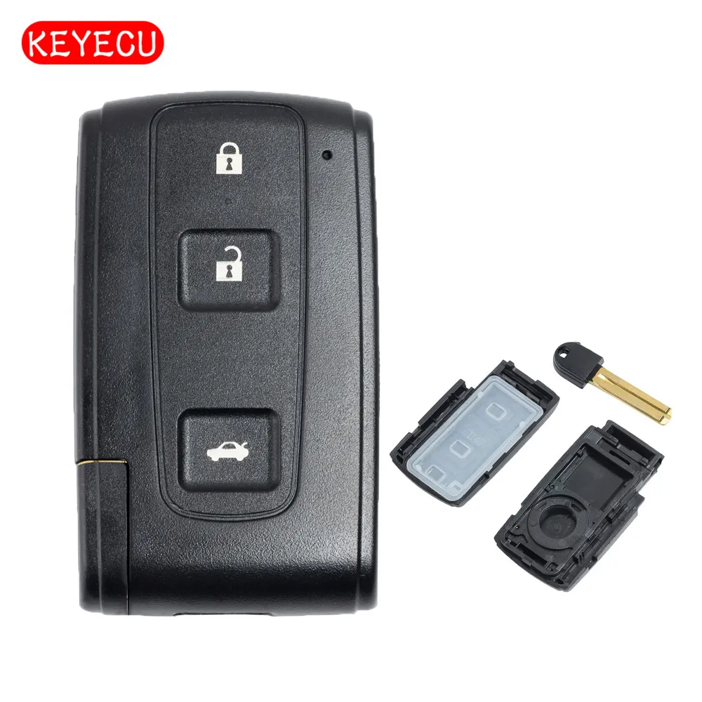 Keyecu Замена Keyless Smart Remote Shell 3 кнопки для Toyota AVENIS CROWN PRIUS VERSO RAV 4|button replacement|buttons buttonsbuttons