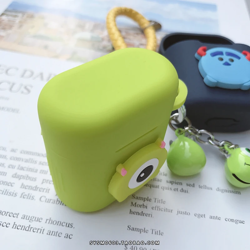 Мультяшная большая сумка для глаз для huawei Flypods/Freebuds2Pro наушники Мягкий силиконовый чехол, для оригинальных flypods защитный чехол с ремешком