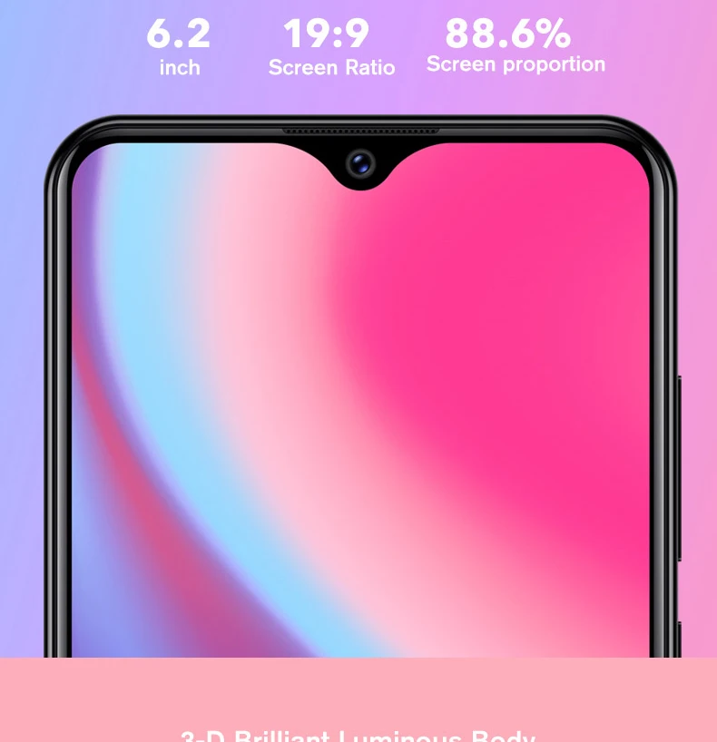 Vivo U1, мобильный телефон, 6,2 дюймов, экран, 3G ram, 32G rom, Восьмиядерный процессор Snapdragon439, Android 8,1, 4030 мА/ч, большая батарея, Face ID, смартфон
