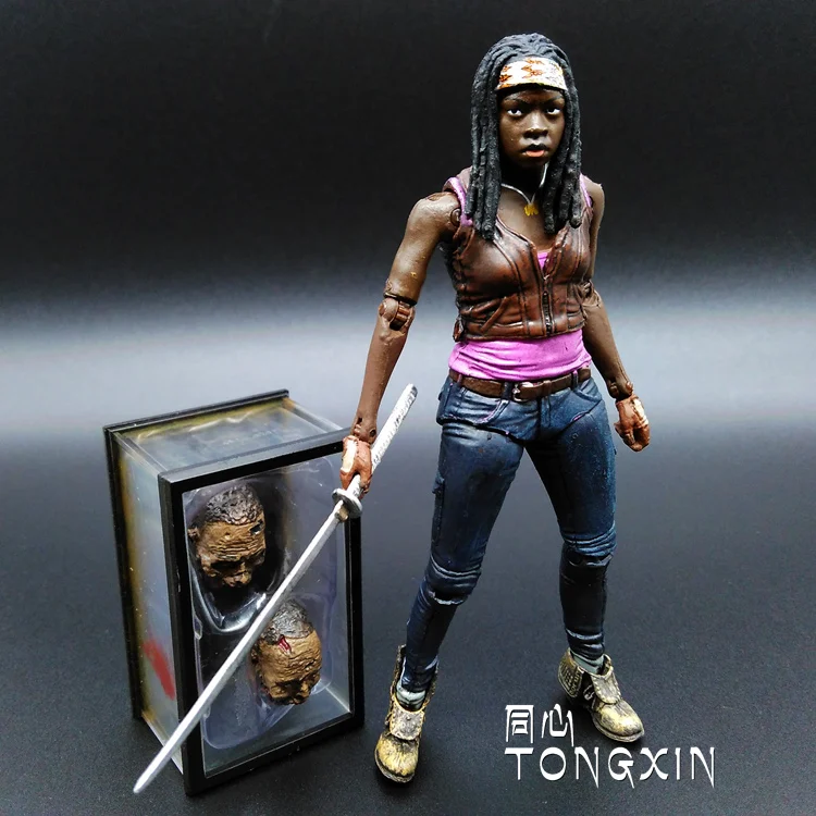 Фильм драма Ходячие мертвецы Michonne нож женский ПВХ модель игрушки 15 см/6 дюймов фигурка коллекция подарок