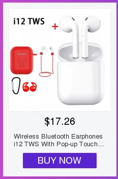Беспроводные Bluetooth наушники i12 TWS спорт телефон Bluetooth 5,0 наушники с наушниками аксессуары чехол для i7s i10 i13 i30 i20 TWS
