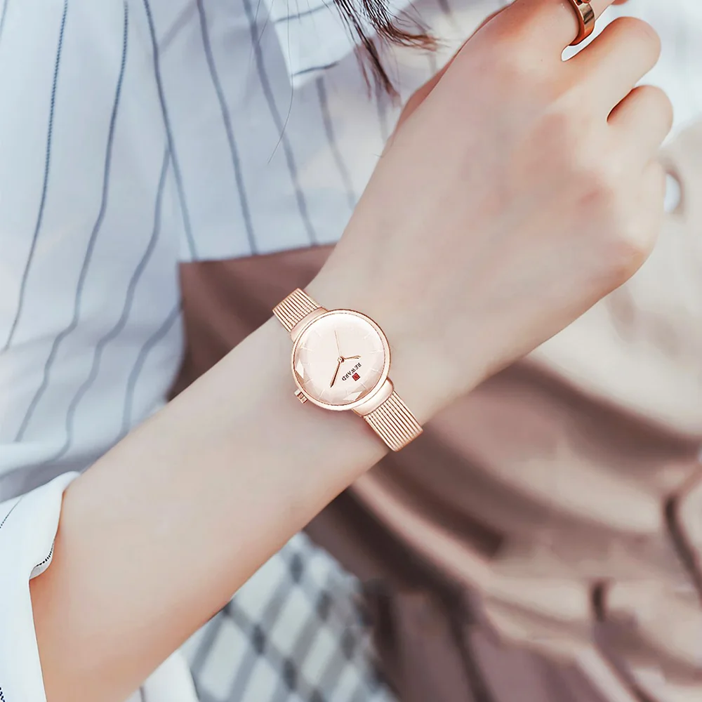 

Reloj mujer 2019 Top Luxury Women Wrist Watch Fashion Brand Ladies Quartz Watch Multilateral Glass Clock Women relogio feminino