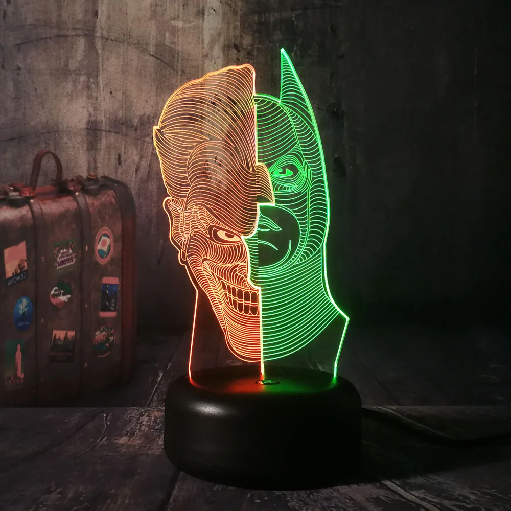 Крутой DC Лига Справедливости Супермен Бэтмен чудо женщина флэш Герой 3D СВЕТОДИОДНЫЙ Ночник светильник декор комнаты рождественский подарок детская игрушка