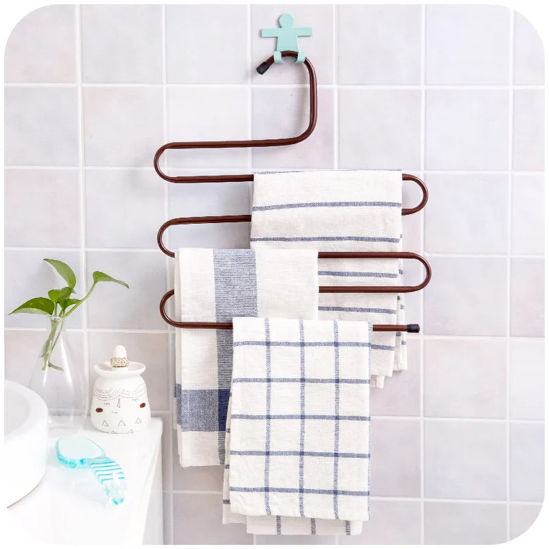 

Multi - function S - type scarf tie hanger hanger wardrobe towel rack bathroom accessories