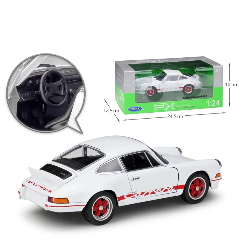 1:24 Welly Porsche 911 Carrera RS модель автомобиля с литьем под давлением | Игрушки и хобби