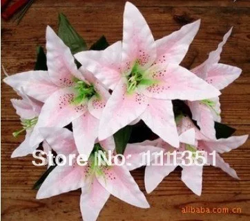 100 шт. искусственные шелковые украшения для сада 2 цвета|wedding garden decoration|artificial lily