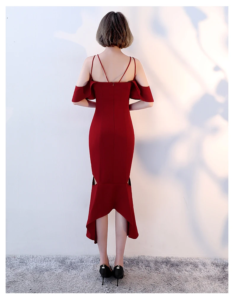 

Hot Sale 2019 Spring Mermaid Dress Backless Sleeveless Spaghetti Strap Women Party Ruffles Night Club Body con Dresses Wholesale