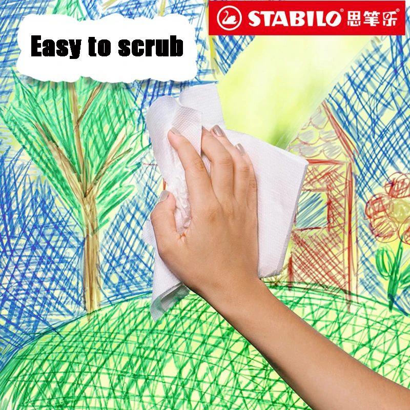 Масляная пастель Stabilo 6/10/18 цветов детский карандаш безопасная кисть для детей