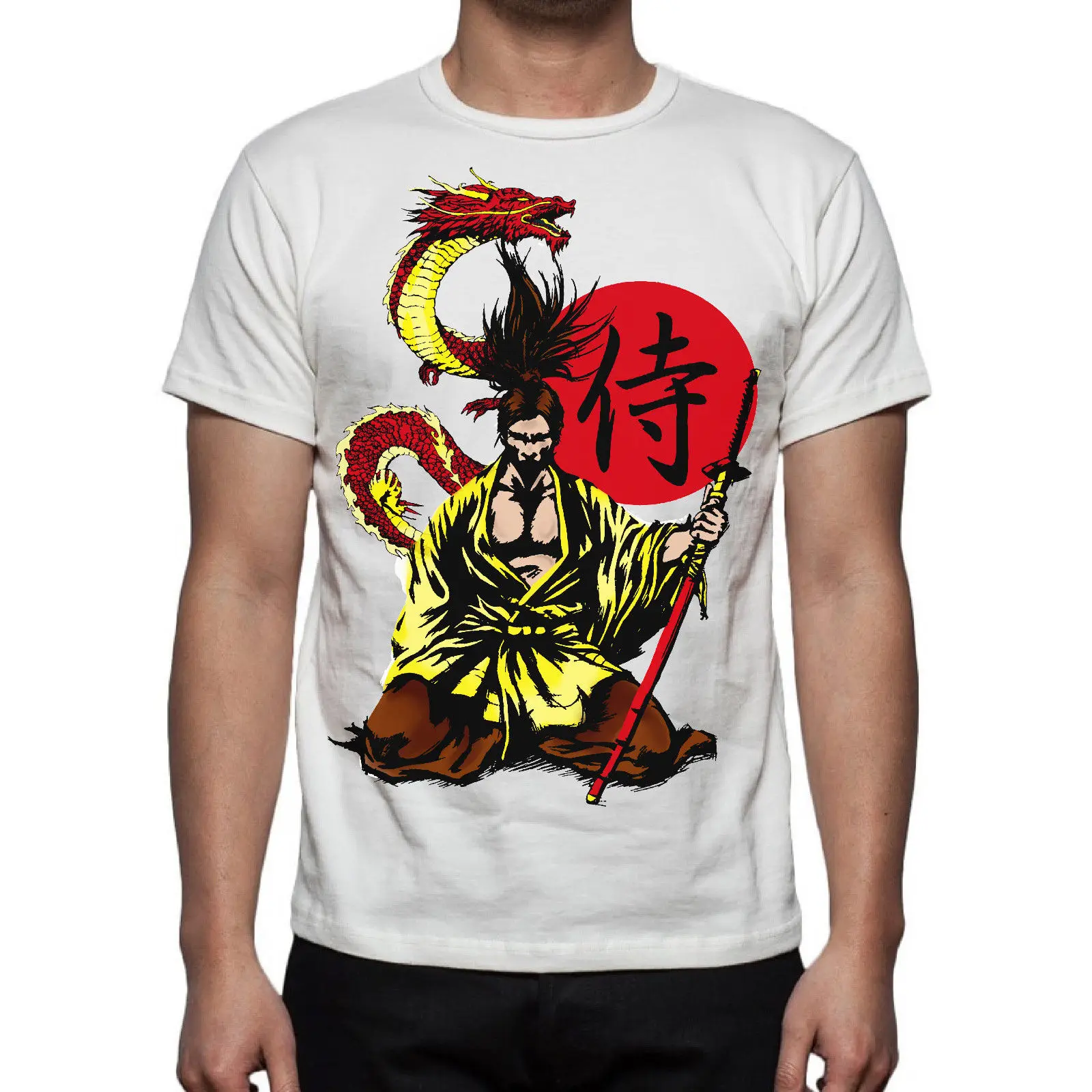 

Neck Short Sleeve Summer Style Tshirt T-Shirt Uomo No Happiness Regalo Red Japan Samurai Giappone Guerrieroshirt Design Website
