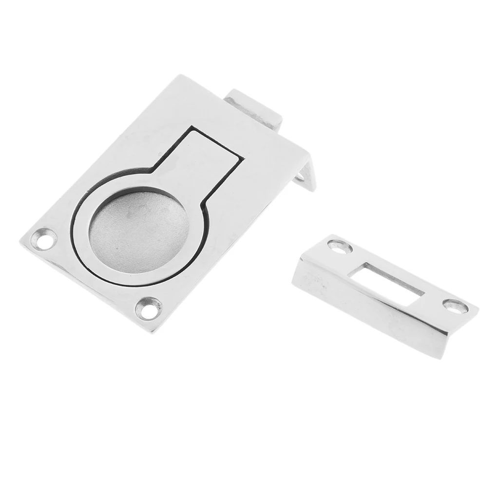 Marine 316 Stainless Recessed Hatch Pull Buckle Floor Latch Flush Ring | Hardware