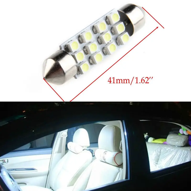 Автомобисветильник светодиодная лампа 41 мм/42 мм 12 светодиодный 6000 К|trunk light|led light