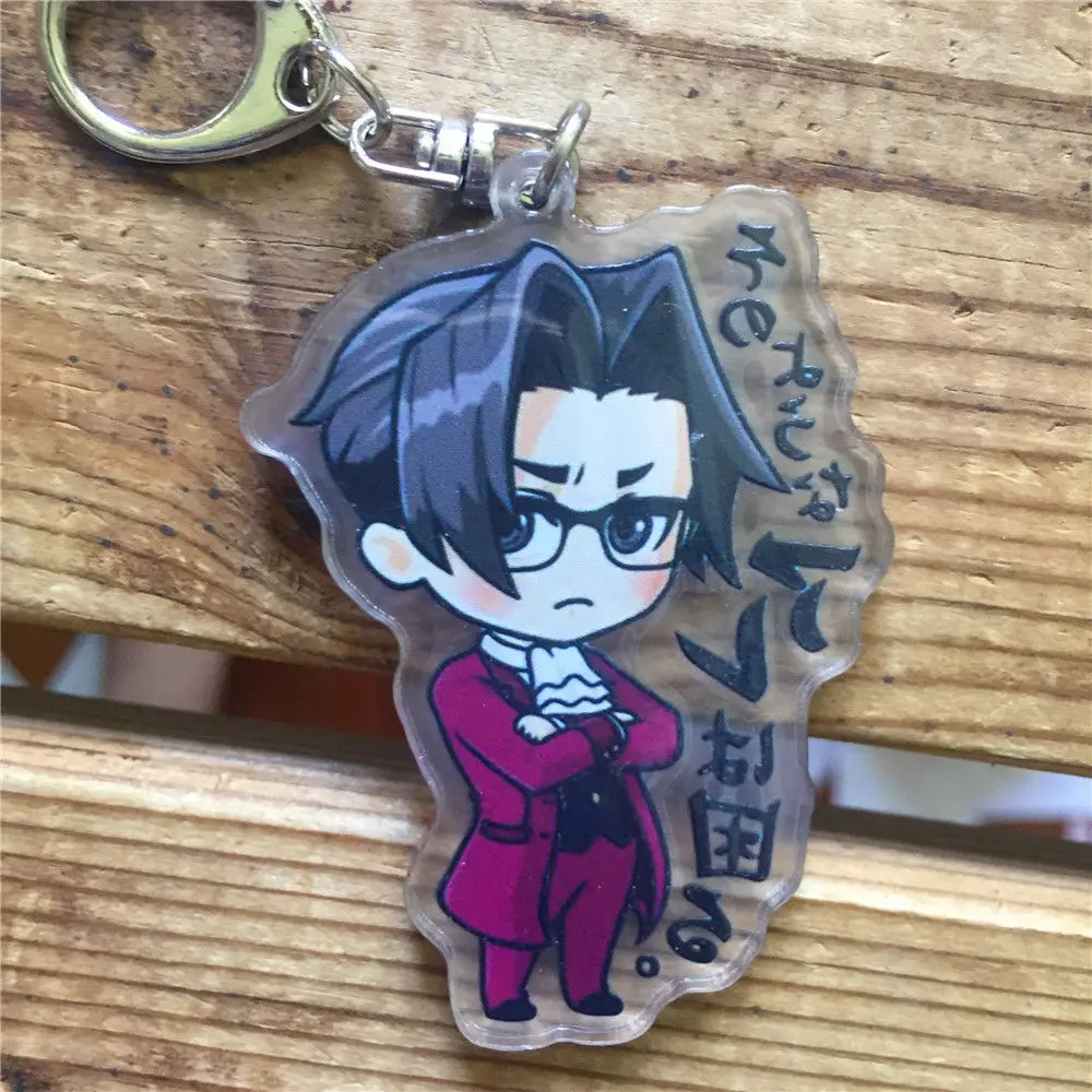Костюм адвоката gyakuten saiban Asougi Kazuma диалога аниме брелок ремень рисунок