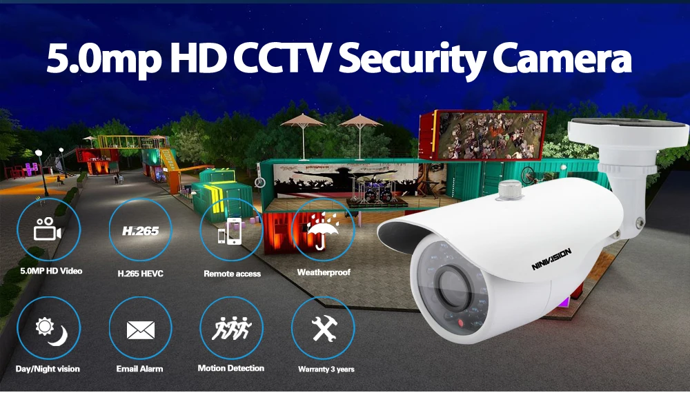 HD sony сенсор 5MP AHD камера 5.0MP AHD-5MP видео безопасности Пуля CCTV камера Крытый Открытый водонепроницаемый IP66 IRCUT ночное видение