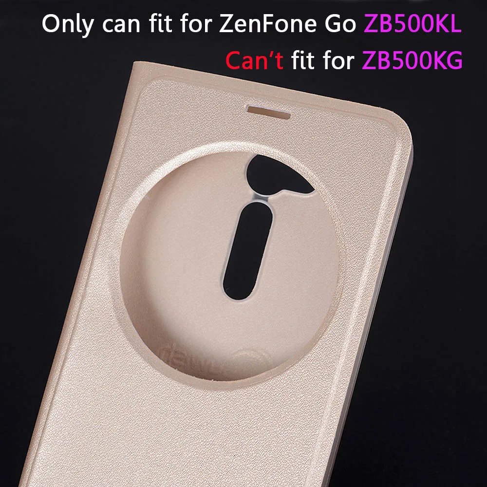 Чехол книжка Asuwish кожаный чехол для Asus Zenfone Go ZB500KL 5 0 Zenfonego тонкий с окошком и