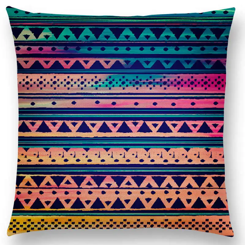 Декоративный чехол для подушки в стиле бохо с волнистыми полосками|cushion cover pillow