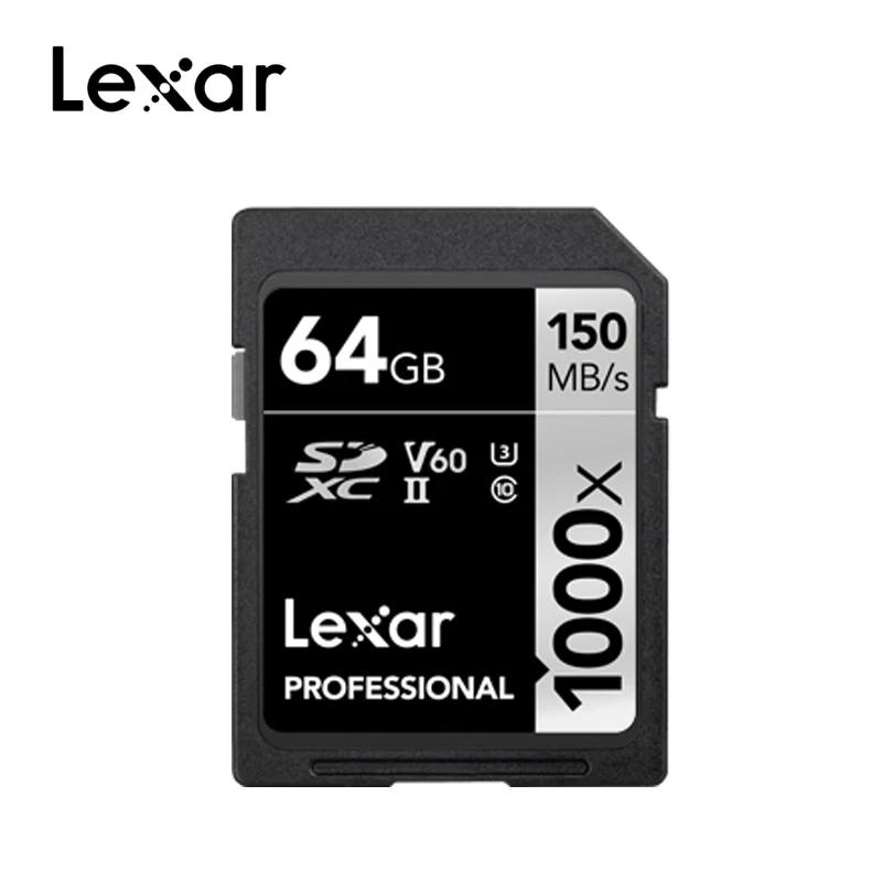 Оригинальная SD-карта Lexar 32 ГБ 64 128 256 150 x UHS-II U3 3D 4K SDHC SDXC флэш-карта памяти карта SD
