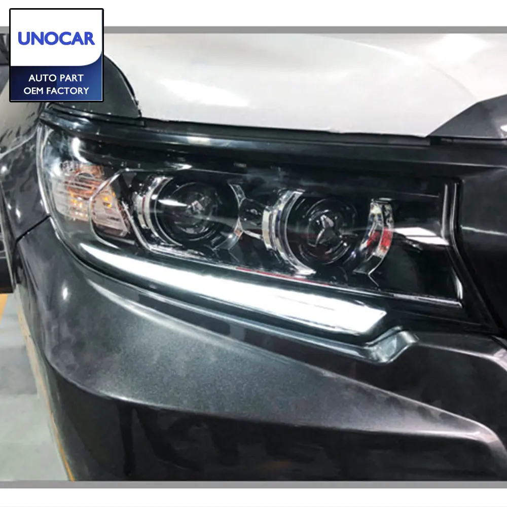1 компл. для Land Cruiser Prado передних фар Toyota LC200 2018 Светодиодные фары DRL би ксенон