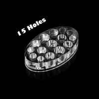 2pcs 15 hole multisize acrylic tattoo pigment oval cups stand holder permanent makeup accessories tattoo ink cap storage contain