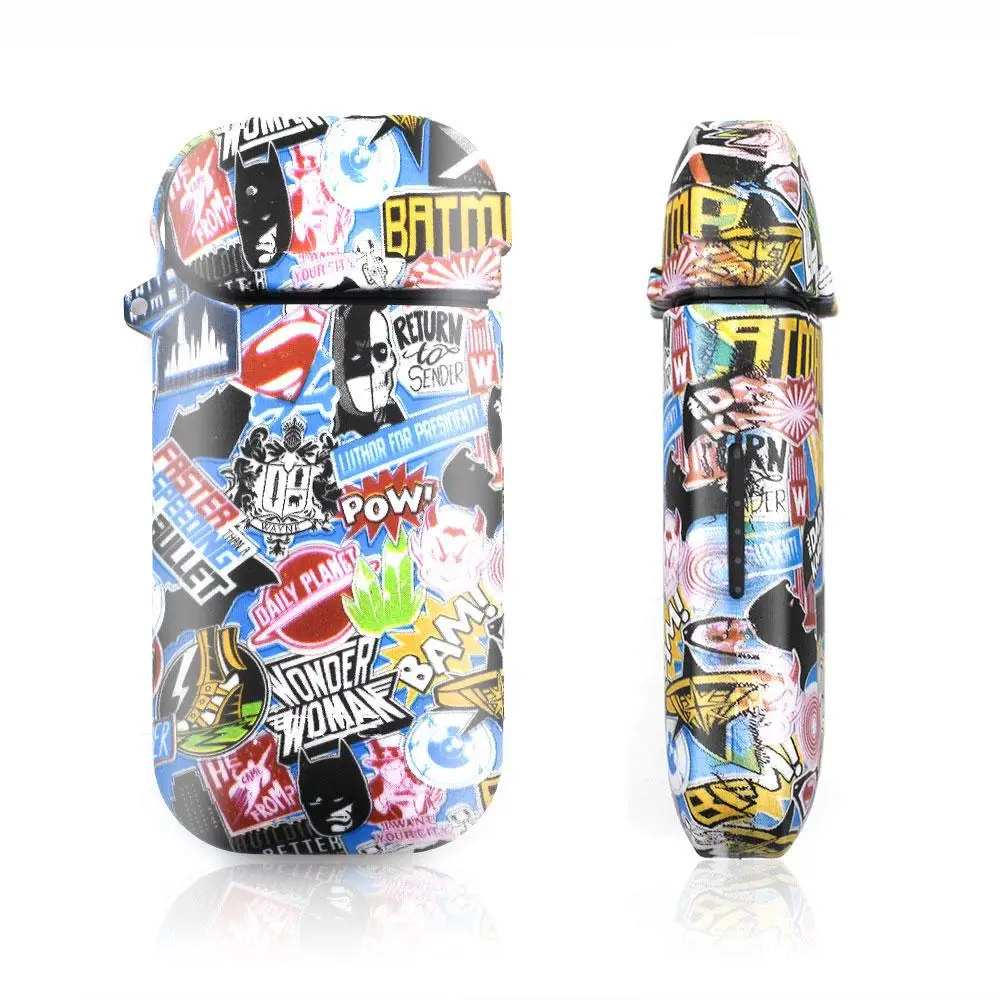 Vapethink граффити Череп Мягкий Силиконовый гель резиновый чехол Чехол для IQOS 2,4 Plus защитный чехол сумка ударопрочный - Цвет: 2
