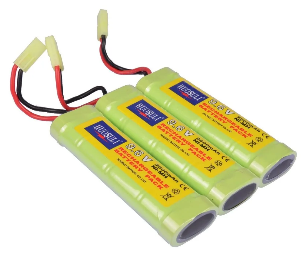 

3pcs 9.6V NiMH 2800mAh Battery cell green Pack RC Tank Car Airsoft