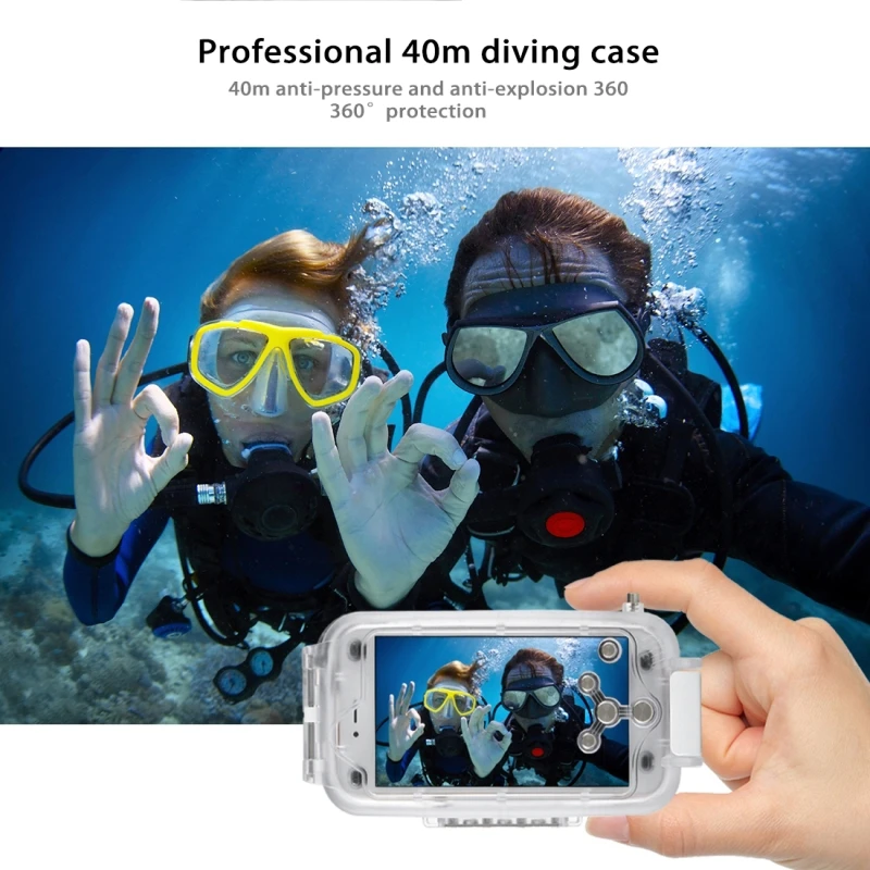 HAWEEL для iPhone 8 Plus/7 плюс 40 м/130ft Водонепроницаемый Дайвинг Корпус фото принимать