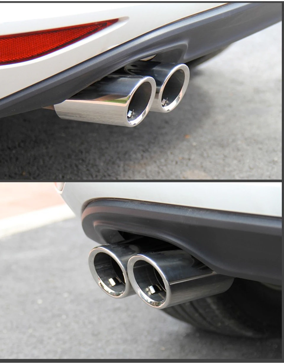 2 шт. автомобильные выхлопные наконечники глушителя для VW Passat B7 CC 2011 2012 2013 Аксессуары для Volkswagen CC
