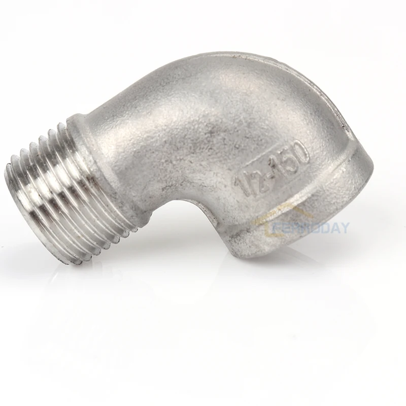 1/2&quot NPT STREET ELBOW 304 STAINLESS STEEL HOME BREWING Homebrew Hardware Pump fitting 90 DEGREE | Bar Accessories