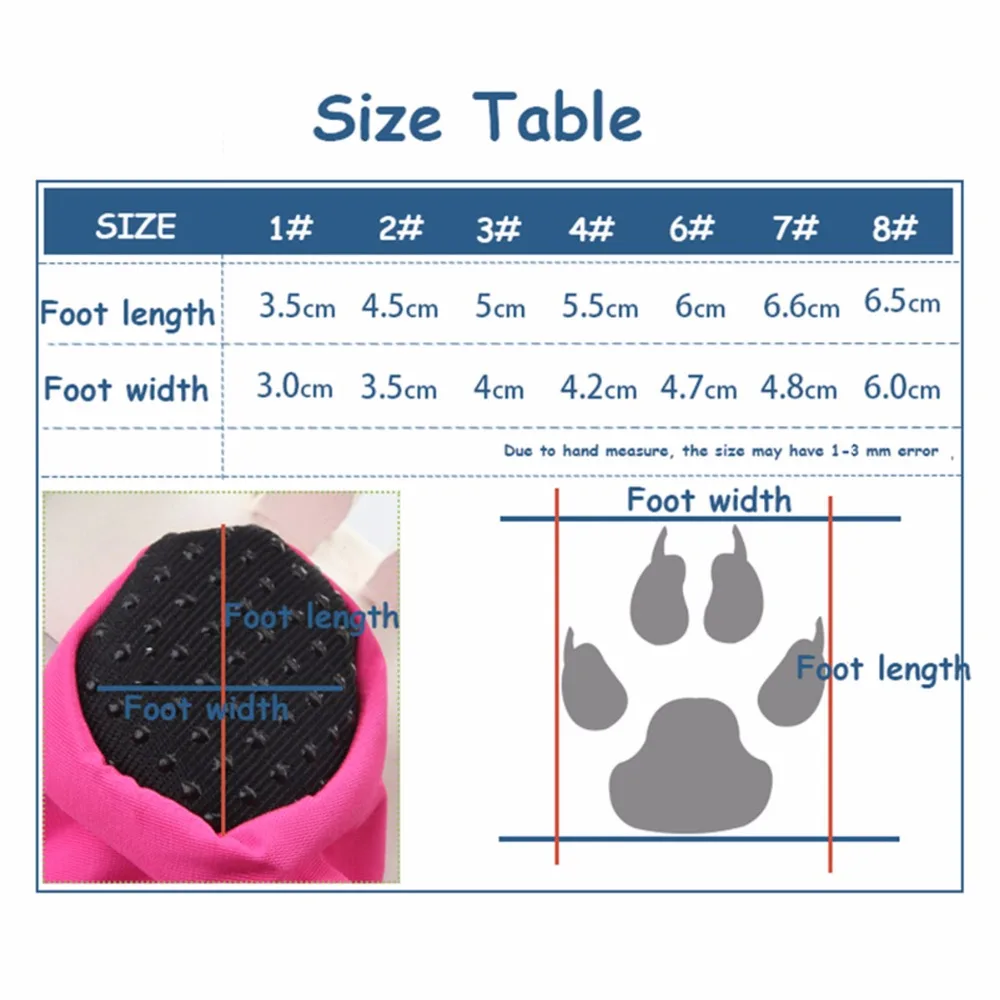 4 шт./компл. 7 размеров нейлоновая хлопковая Обувь для собак водонепроницаемые