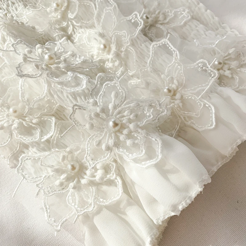 2019 Новый Модный женский жилет трехмерный цветок кружева вышивка бисером