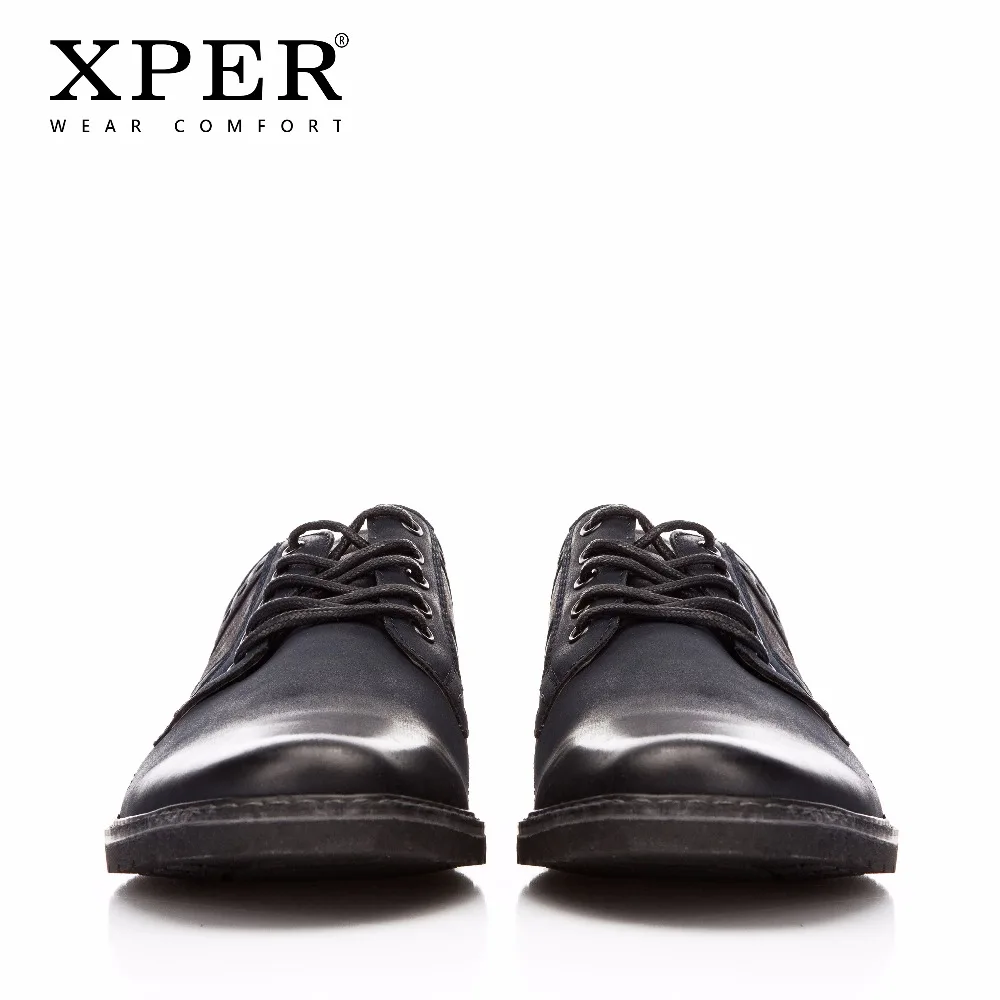 2018 XPER Brand Fashion Men Casual Shoes Wear Comfortable Walking Business Lace-up Flat Blue #YM86821 | Обувь
