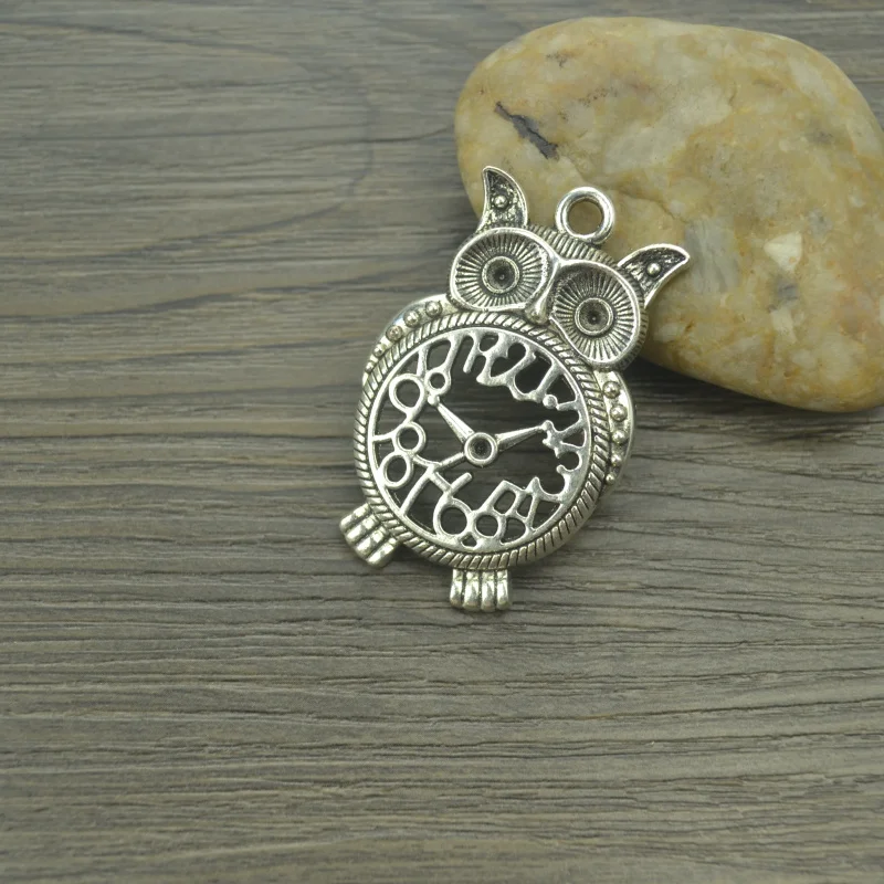 

3 шт./лот часы с совой посеребренные браслеты с античным покрытием Очаровательные Подвески модные ювелирные изделия фурнитура Сделай Сам Подвески ручной работы 4245B