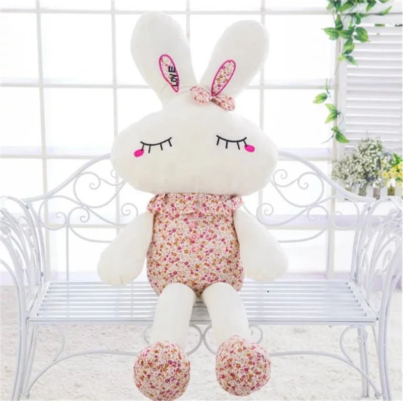Новая Милая одежда, плюшевый кролик в цветочек, игрушки, мягкие куклы, детские игрушки, подарки на день рождения 25 см/35 см