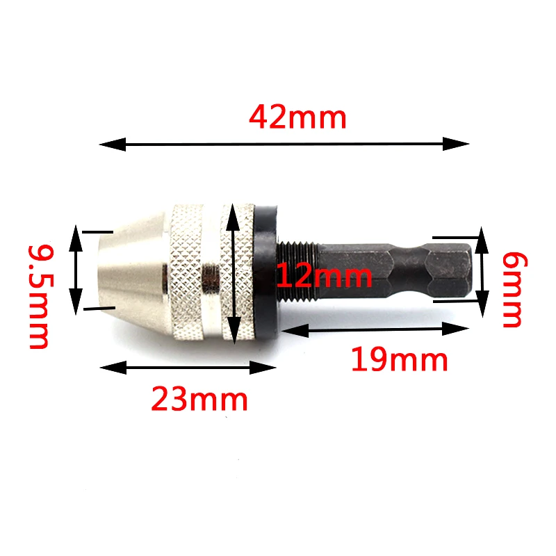 6 мм хвостовик БЕСКЛЮЧЕВОЙ Сверлильный Патрон Отвертка ударный адаптер 1/4