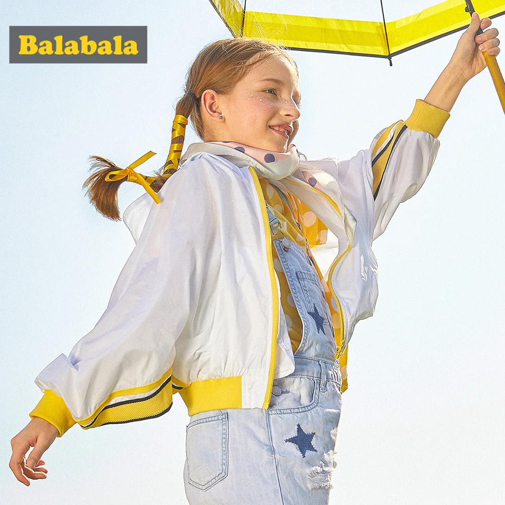 Куртка для девочек BalabalaChildren легкая дышащая с защитой от солнца больших детей на