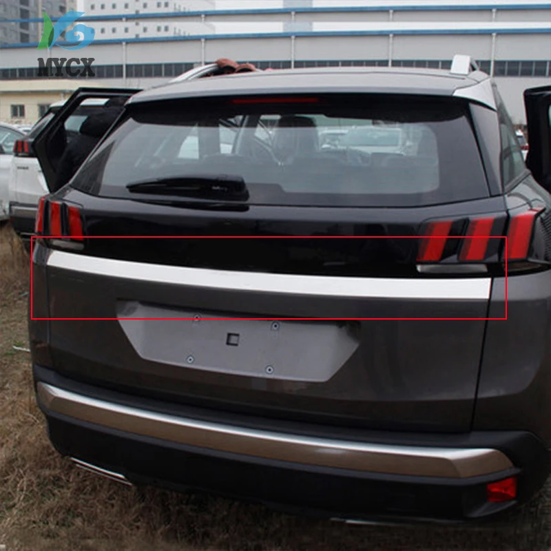 

Для Peugeot 3008 2017, хромированная Задняя Крышка багажника, накладка на заднюю дверь, наклейка на ручку задней двери, декоративное украшение