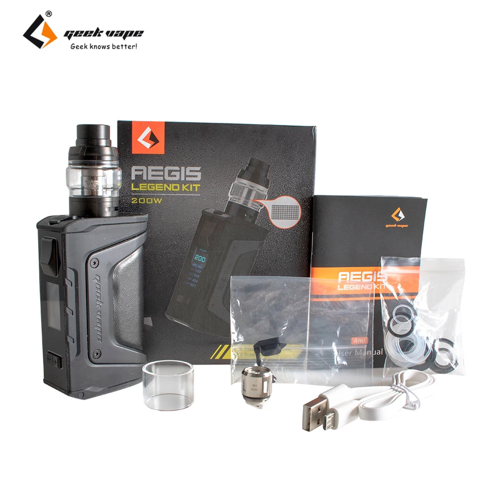 Бесплатный подарок 200 Вт оригинальный набор Geekvape Aegis Legend с Аэро сеткой бак катушка