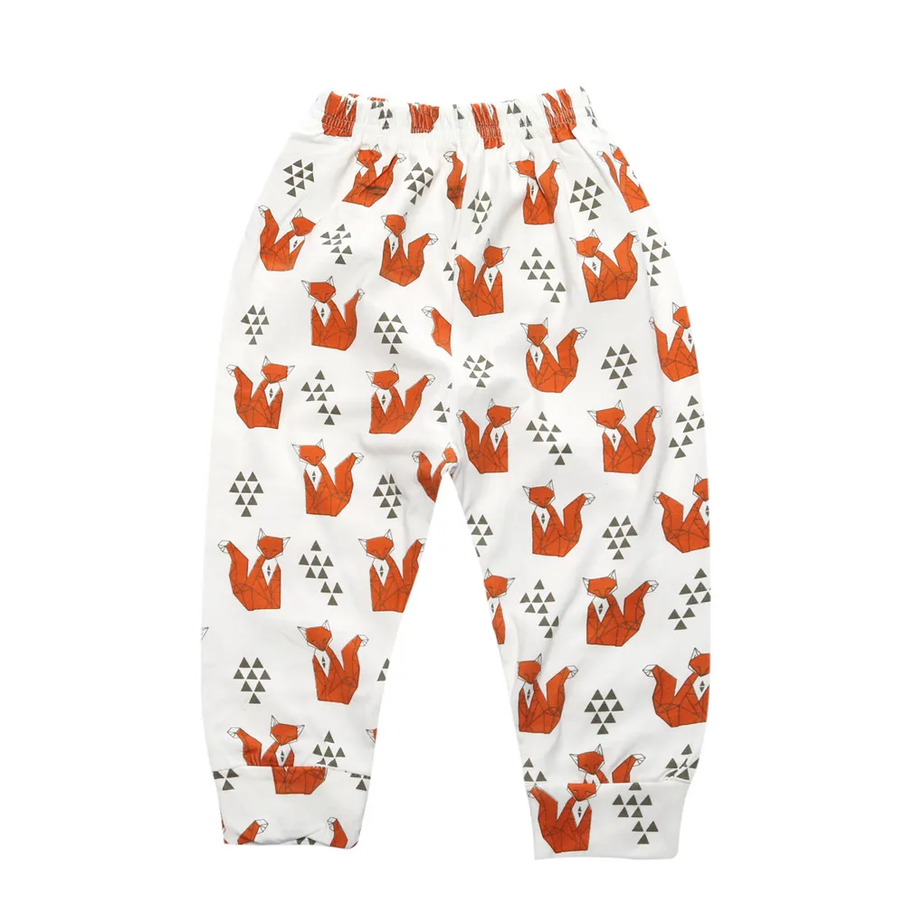 Модные брюки для мальчиков и девочек лимон/акула/арбуз/лиса/панда шаровары