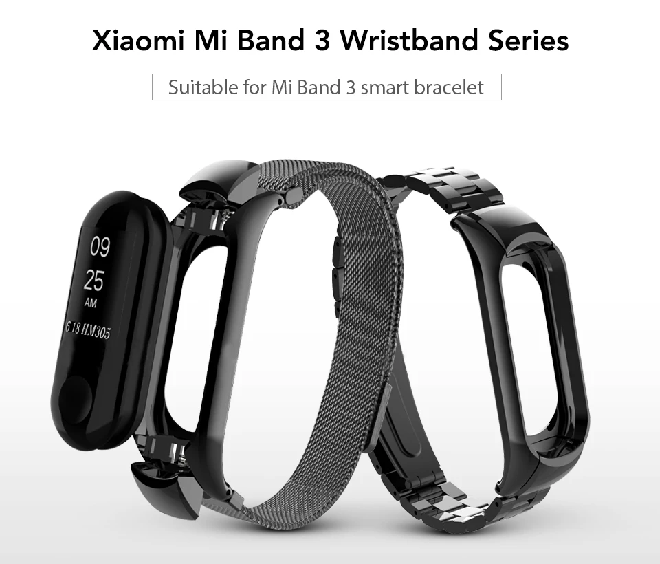 Браслет из нержавеющей стали mi Band 3 ремешок из натуральной кожи для Xiao mi Band 3 Смарт-часы браслет металлический mi Band 3 ремешок Браслеты