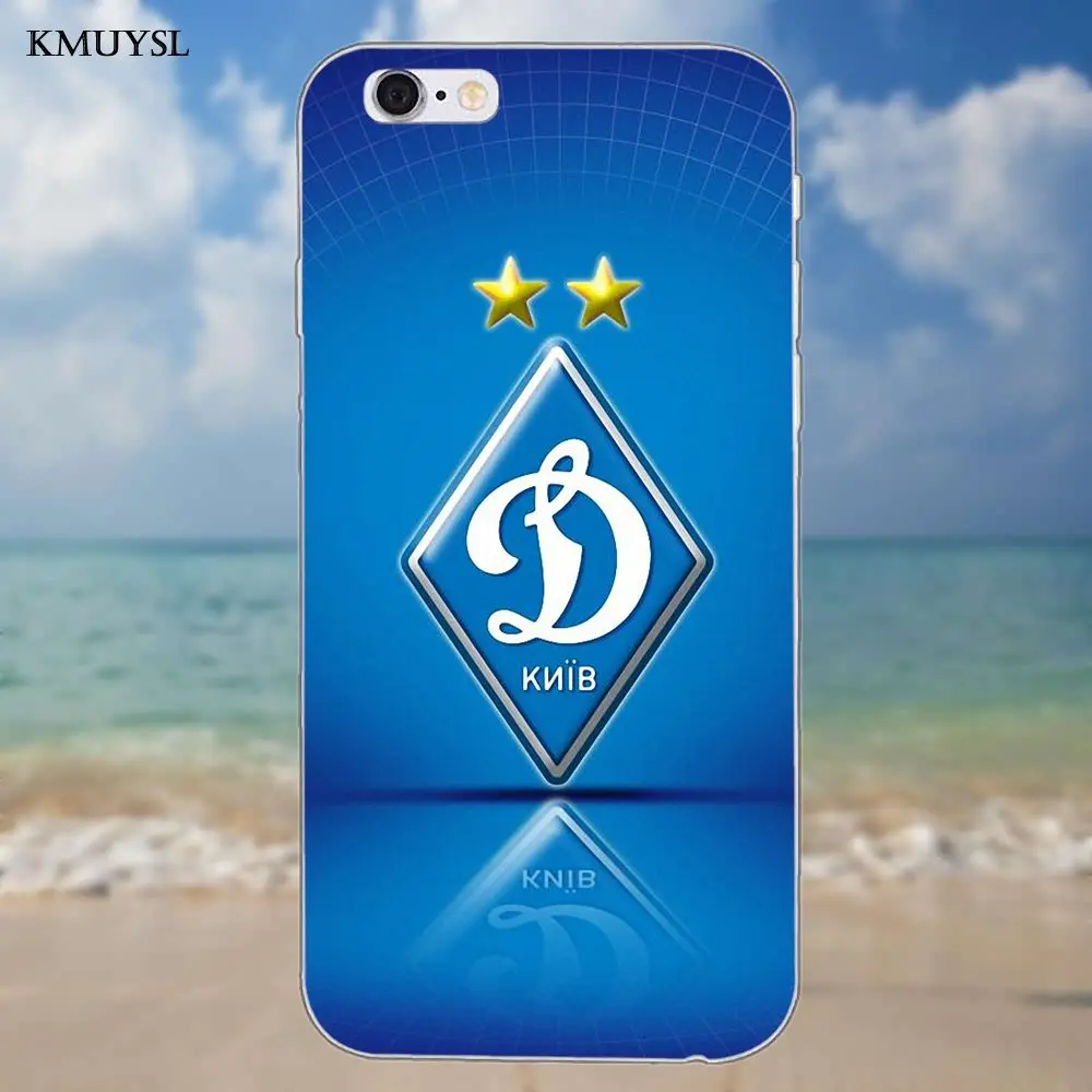 Для iPhone X 4 4S 5 5C SE, 6, 6 S, 7, 8 Plus Galaxy S5 S6 S7 S8 большое ядро II рrime alрha мягкий чехол для мобильного телефона футбольного клуба "Динамо" Киев логотип - Цвет: as picture