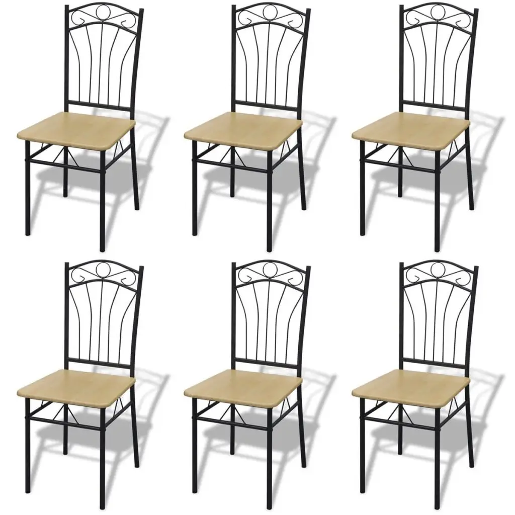 VidaXL стулья для столовой 6 шт. светло коричневый|dining chair|chair dininglight chair |