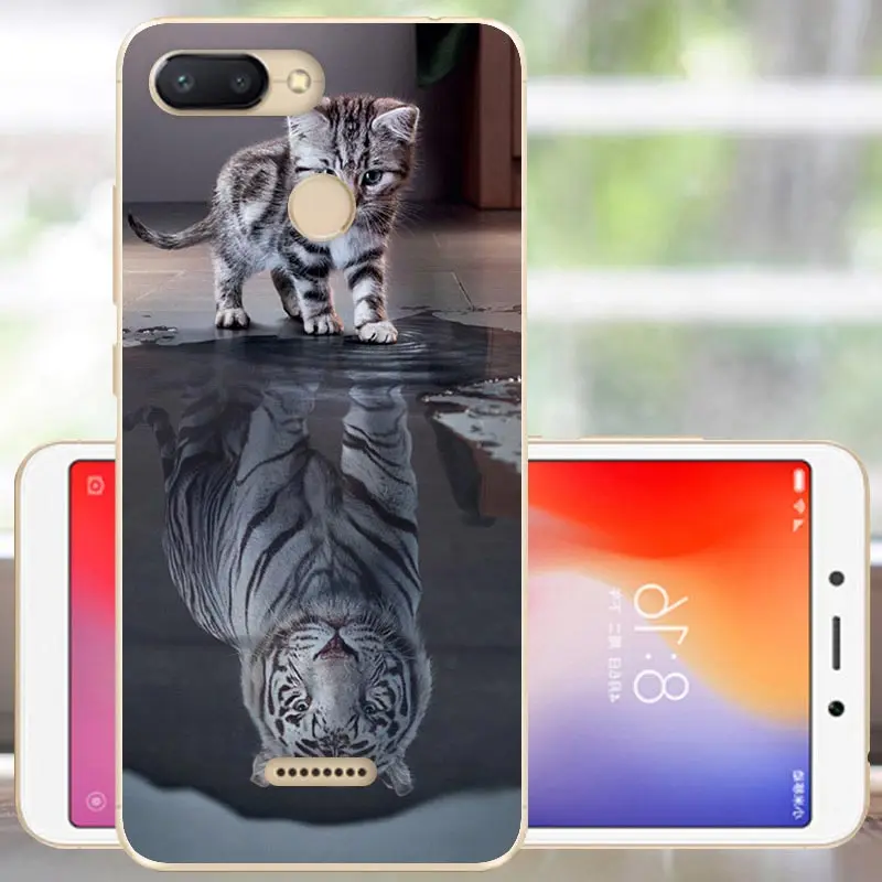 MBH Протектор Xiaomi Redmi 6 Чехол Мягкий силиконовый Redmi 6 бампер Модный чехол Xiomi Redmi 6 Чехол для телефона 5,45 с отверстием для пальца - Цвет: MBH