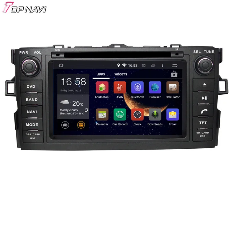 Автомобильный DVD плеер Topnavi 7 дюймов четырехъядерный процессор Android 6 0 для TOYOTA