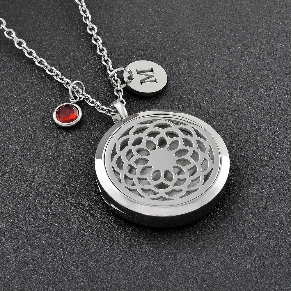 

IJP0029 Free Pad New Design Stainless steel Tree of life Aromatherapy essential oil diffuser necklace locket pendant Necklace