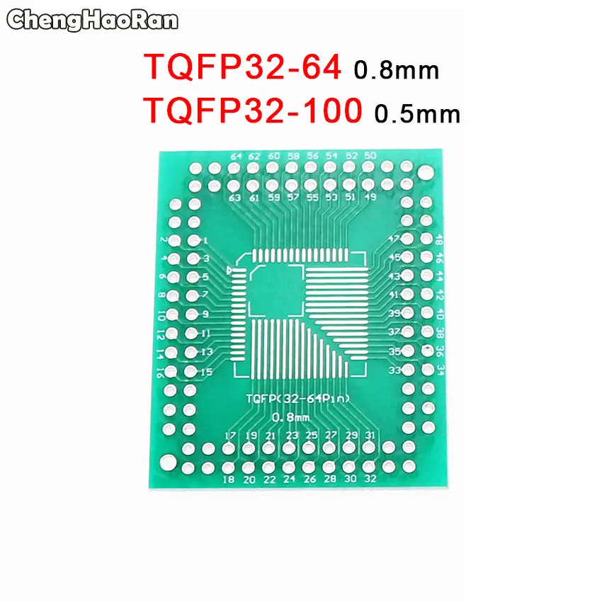 QFP32-100 ChengHaoRan QFN44 48 QFP32 SOP24 SSOP24 QFP64 QFN64/40 TSOP56 для DIP PCB плата передачи DIP-24/32/40/48 кнопочный экран шаг адаптер - Цвет: QFP32-100