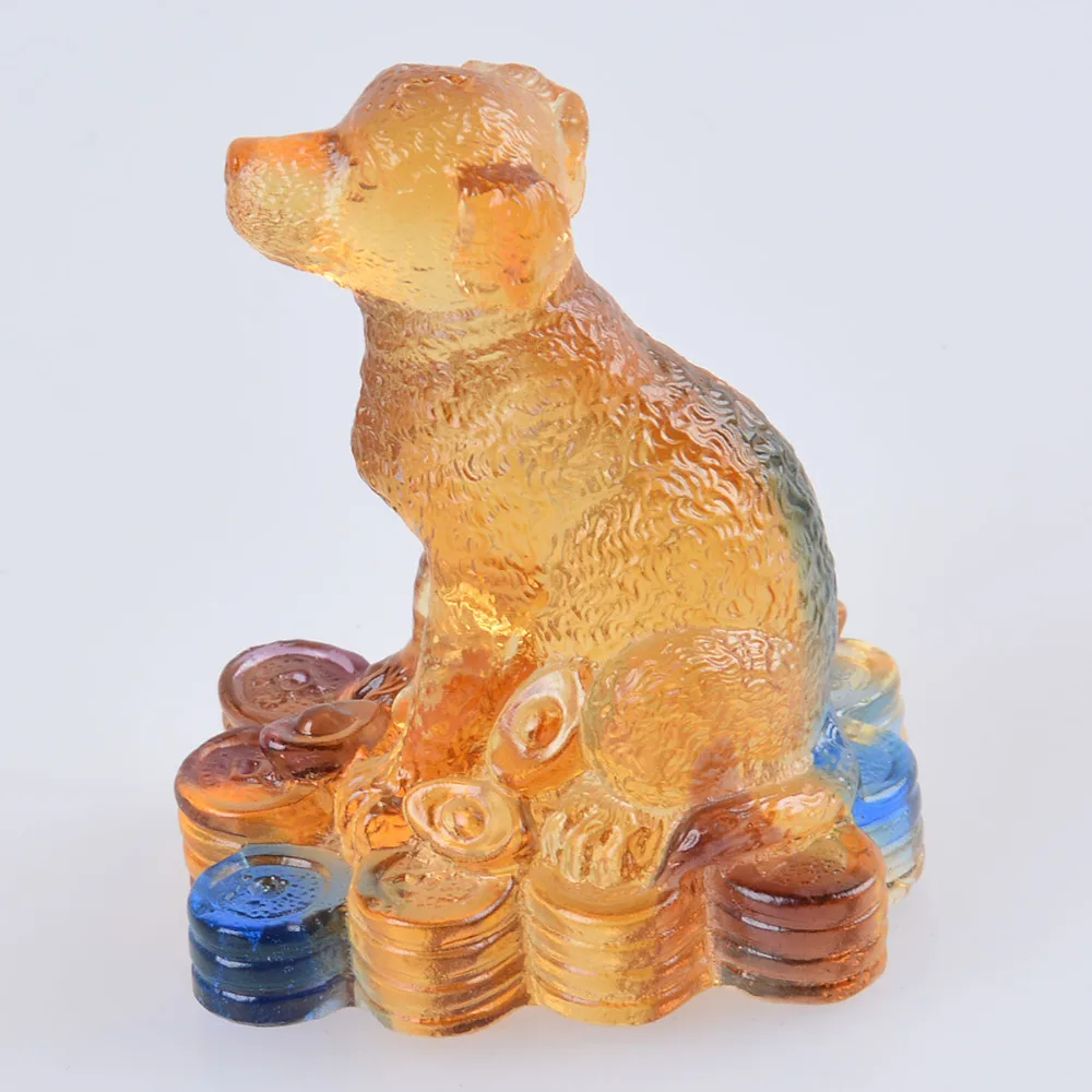 Liuli 12 Китайские знаки Зодиака Животные фигурка собаки пресс вес красивые