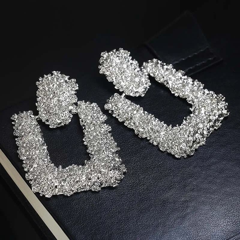 Серьги-подвески женские из тяжелого металла Стильные Простые Висячие Ювелирные