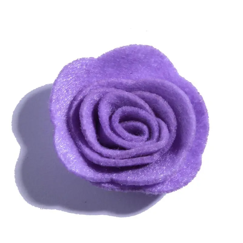 Lavender 10 шт 4 см декоративные нетканые войлочные цветы розы для свадебного украшения искусственные цветы для дома и сада - Цвет: Lavender