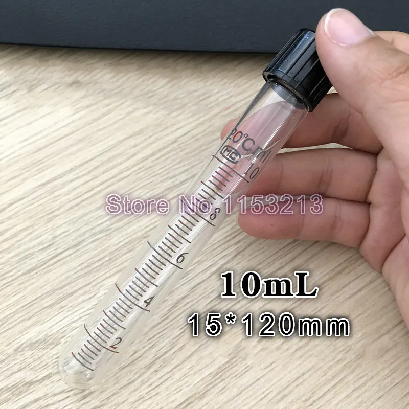 Стеклянные пробирки со шкалой 10 мл центрифуга трубка с крышечкой круглого