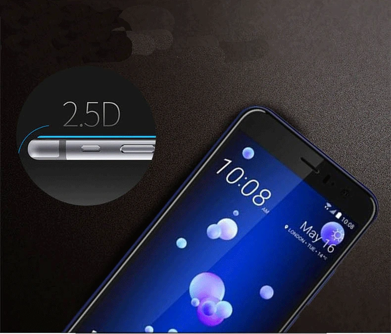 U12 Lite полный Клей протектор экрана закаленное стекло для HTC One Полное покрытие